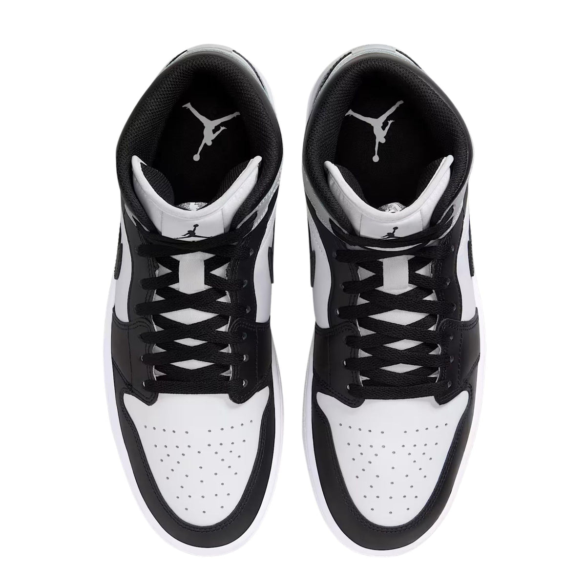 Men's Jordan 1 Mid Barons in White/Light Smoke Grey/Black