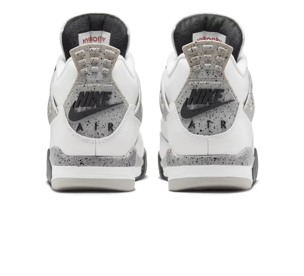 Nike Mens Air Jordan 4 Retro Running, SUMMIT WHITE/FIRE RED-CEMENT GREY-BLACK, 8 UK (9 US)