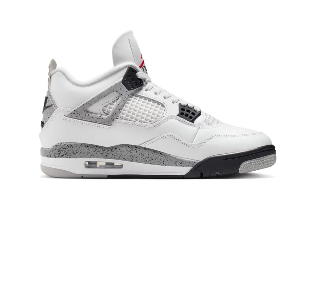 Nike Mens Air Jordan 4 Retro Running, SUMMIT WHITE/FIRE RED-CEMENT GREY-BLACK, 8 UK (9 US)