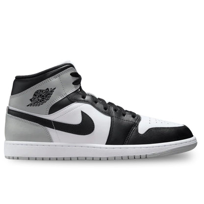 Men's Jordan 1 Mid Barons in White/Light Smoke Grey/Black