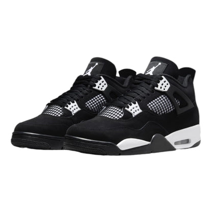Nike Air Jordan Mens Air 4 Retro Black/White-Black FQ8138-001 Size 13
