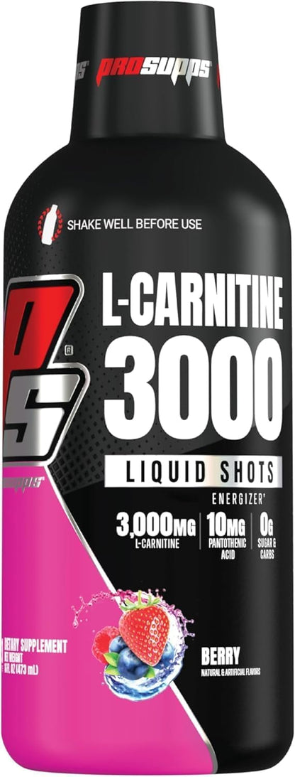 PROSUPPS L-Carnitine 3000 Stimulant Free Liquid Shots (Berry) Amino23 Liquid Collagen Shots (Citrus Punch) Bundle