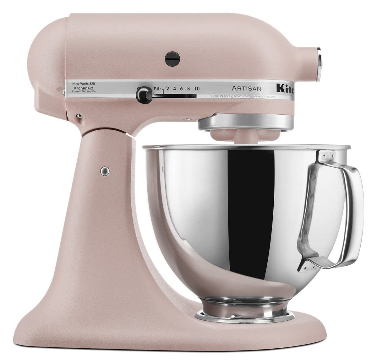 KitchenAid Artisan, 5-Qt Tilt Head Stand Mixer, KSM150PS, Feather Pink