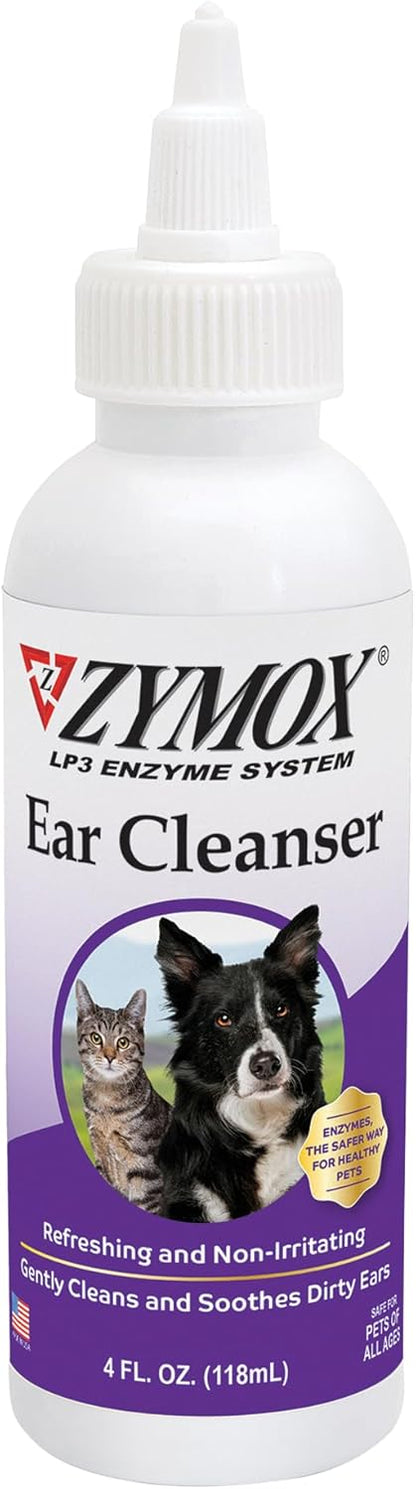 Zymox Ear Cleanser Solution for Dogs and Cats, 4oz