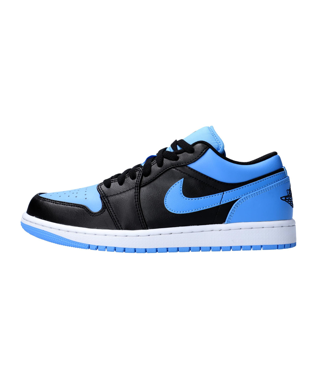 Nike Men's Air Jordan 1 Low Sneaker, Black Black Blue University, 13 US