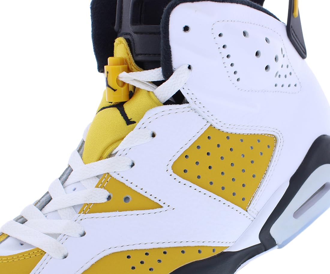 NIKE Men's Jordan 6 Yellow Ochre Size 10 White/Yellow Ochre-Black (CT8529-170)