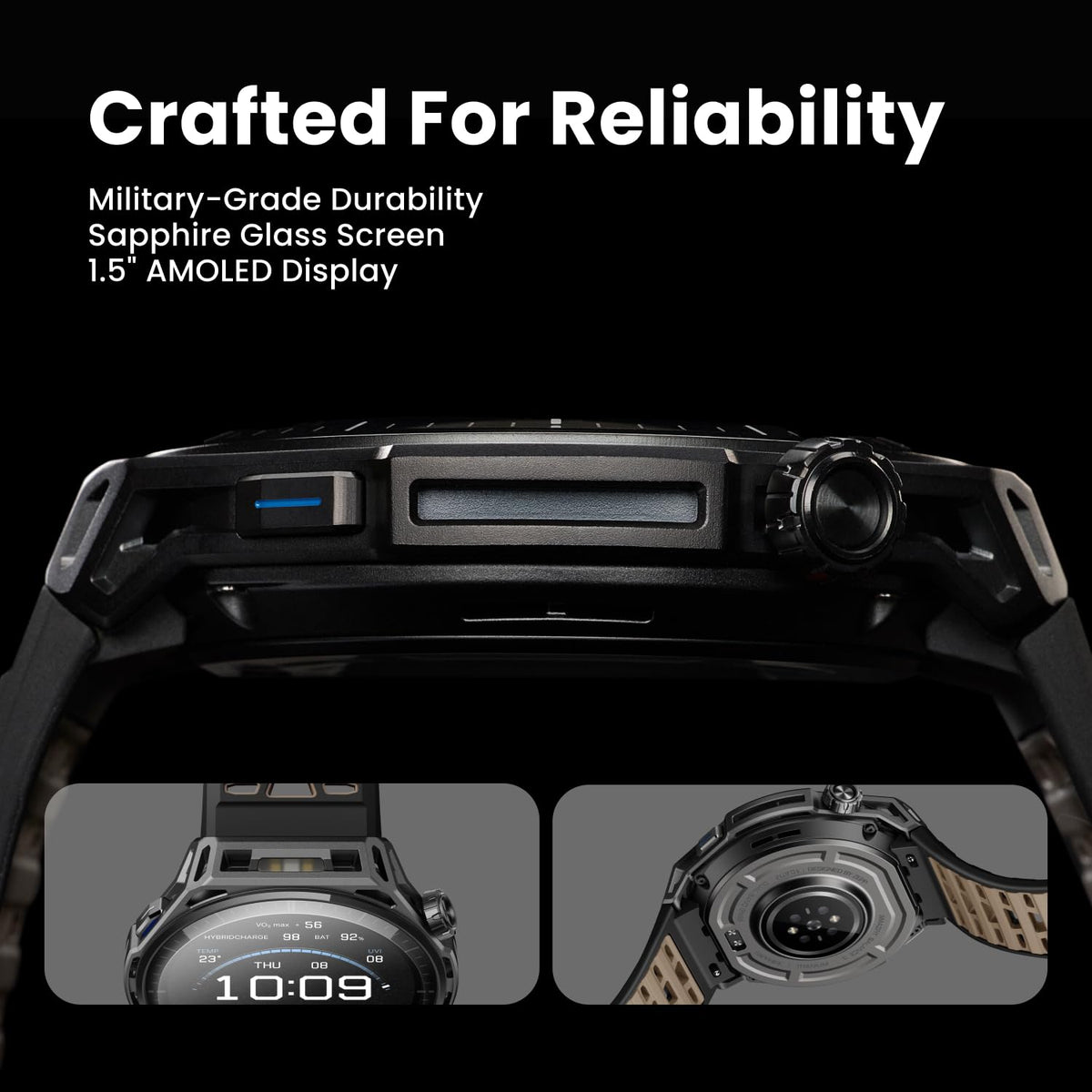 Amazfit Balance 3 Smart Watch, 1.5" AMOLED Sapphire Glass, iOS/Android