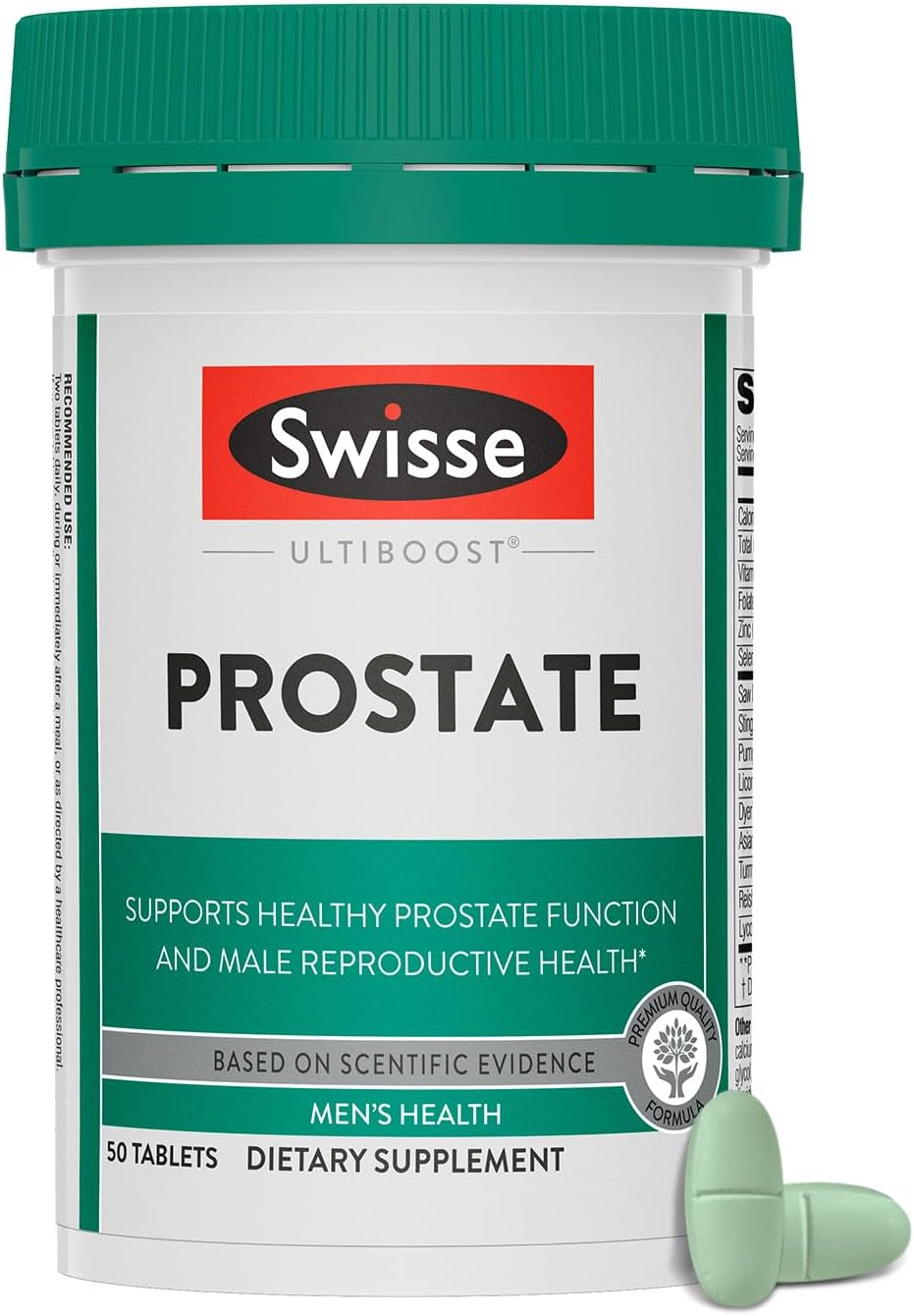 Swisse Saw Palmetto Prostate Supplement for Men | Reproductive Health & Prostate Support with Zinc, Selenium & Stinging Nettle | 50 Tablets
