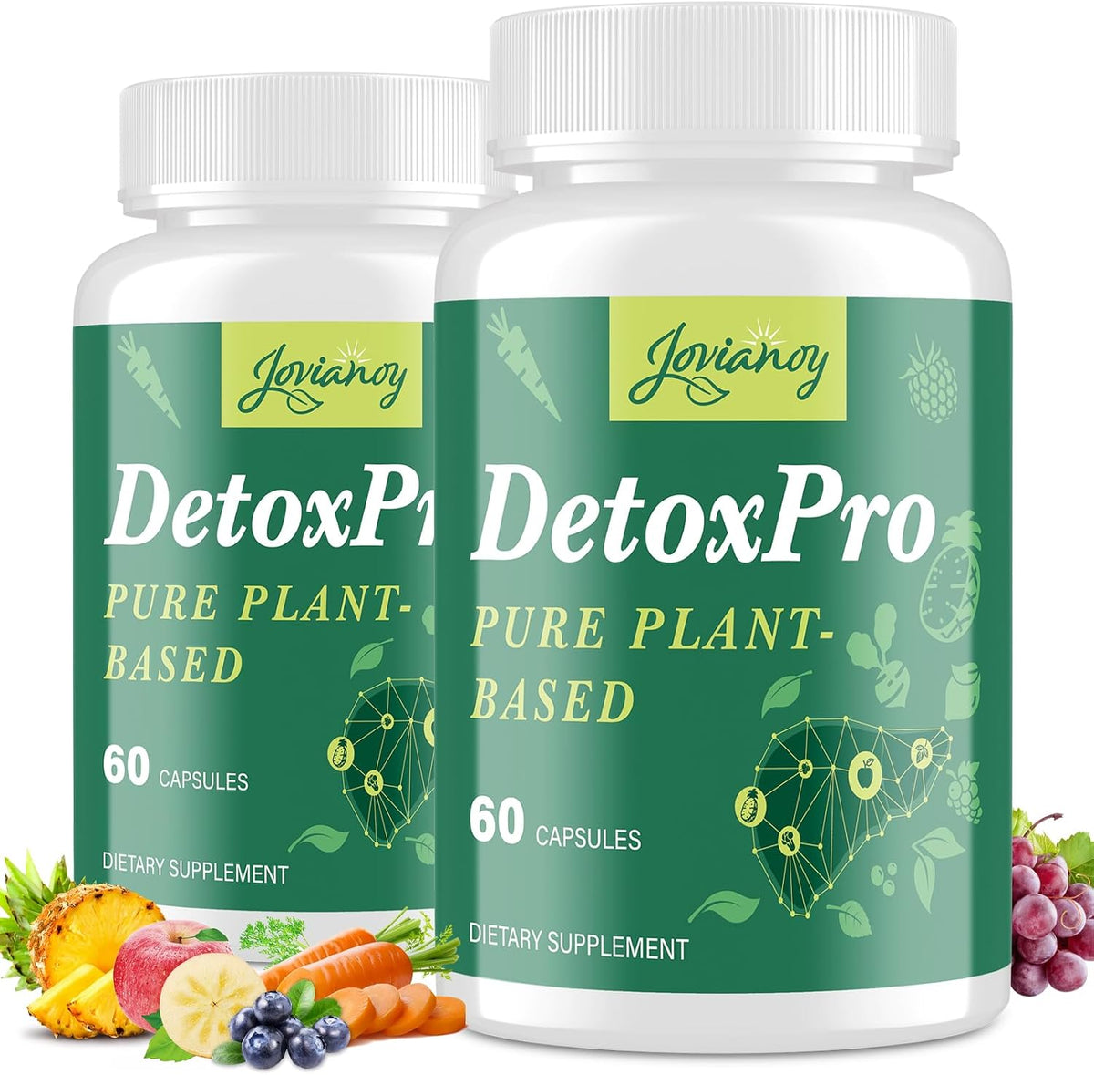 1000 MG Detox & Cleanse Capsules, 26-in-1 Plant-Based Formula for Detoxification, Detox Supplement for Women & Men, Natural Trace Binder, Liver, Antioxidant & Digestive Function, Vegan, 120 Counts
