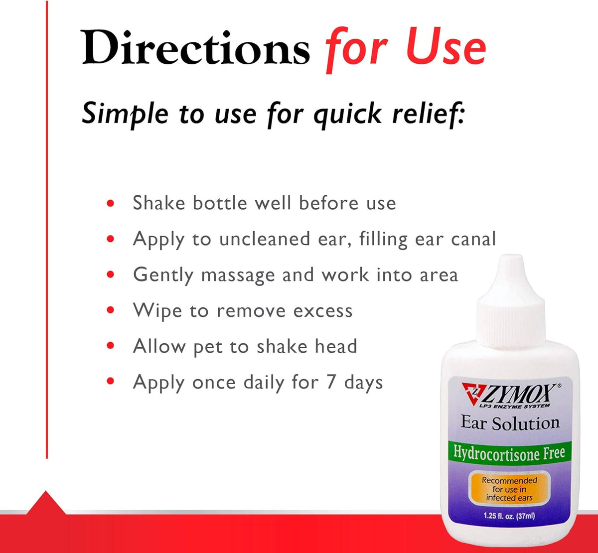 Zymox Otic Enzymatic Ear Solution for Dogs and Cats to Soothe Ear Infections Without Hydrocortisone, 1.25oz