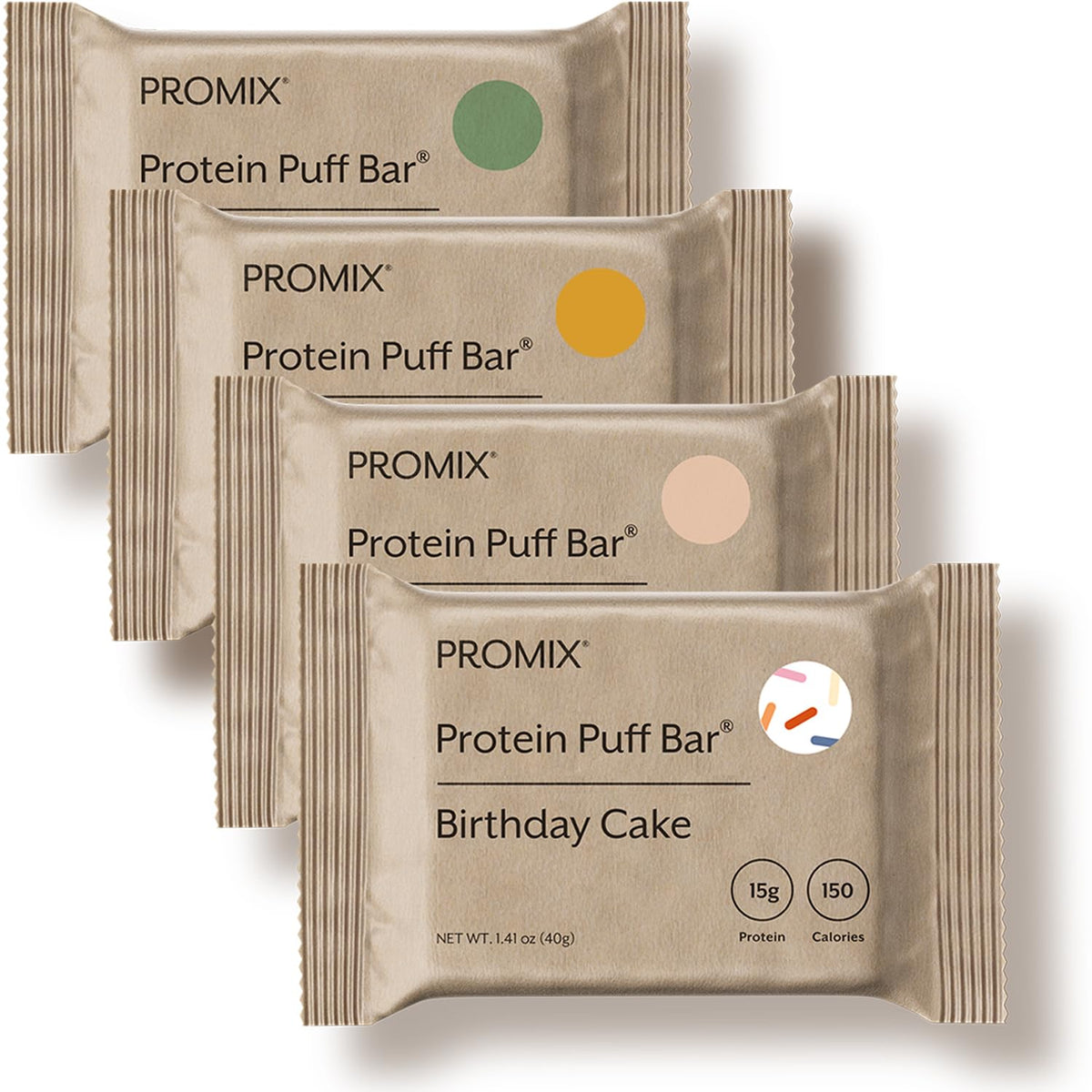 ProMix Nutrition Protein Puff Bars - Variety Pack - Vanilla, Chocolate, Strawberry, Blueberry - Marshmallow Crispy Treat - High Protein & Low Calorie - 12 Bars