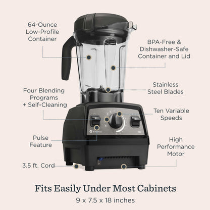 Vitamix Propel Series 750 Professional-Grade Blender, 4 Programs, Slate