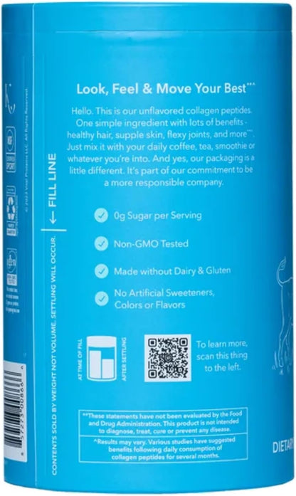 Vital Proteins Collagen Peptides Unflavored Dietary Supplement (Net Wt 24 Oz),