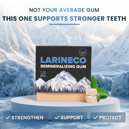 Larineco Remineralizing Gum with Nano Hydroxyapatite & Xylitol – Sugar-Free Xylitol Gum – Plastic-Free, Dye-Free, Aspartame-Free – Natural Base – 36 Pieces, Mastic Mint