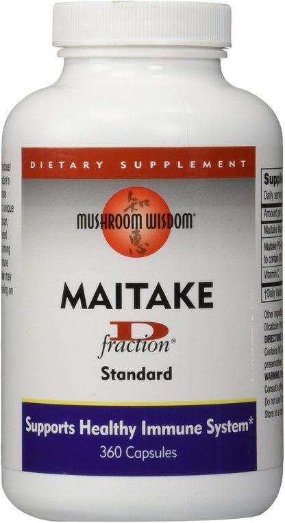 MUSHROOM WISDOM Maitake Mushroom Extract D-Fraction 360 Capsules