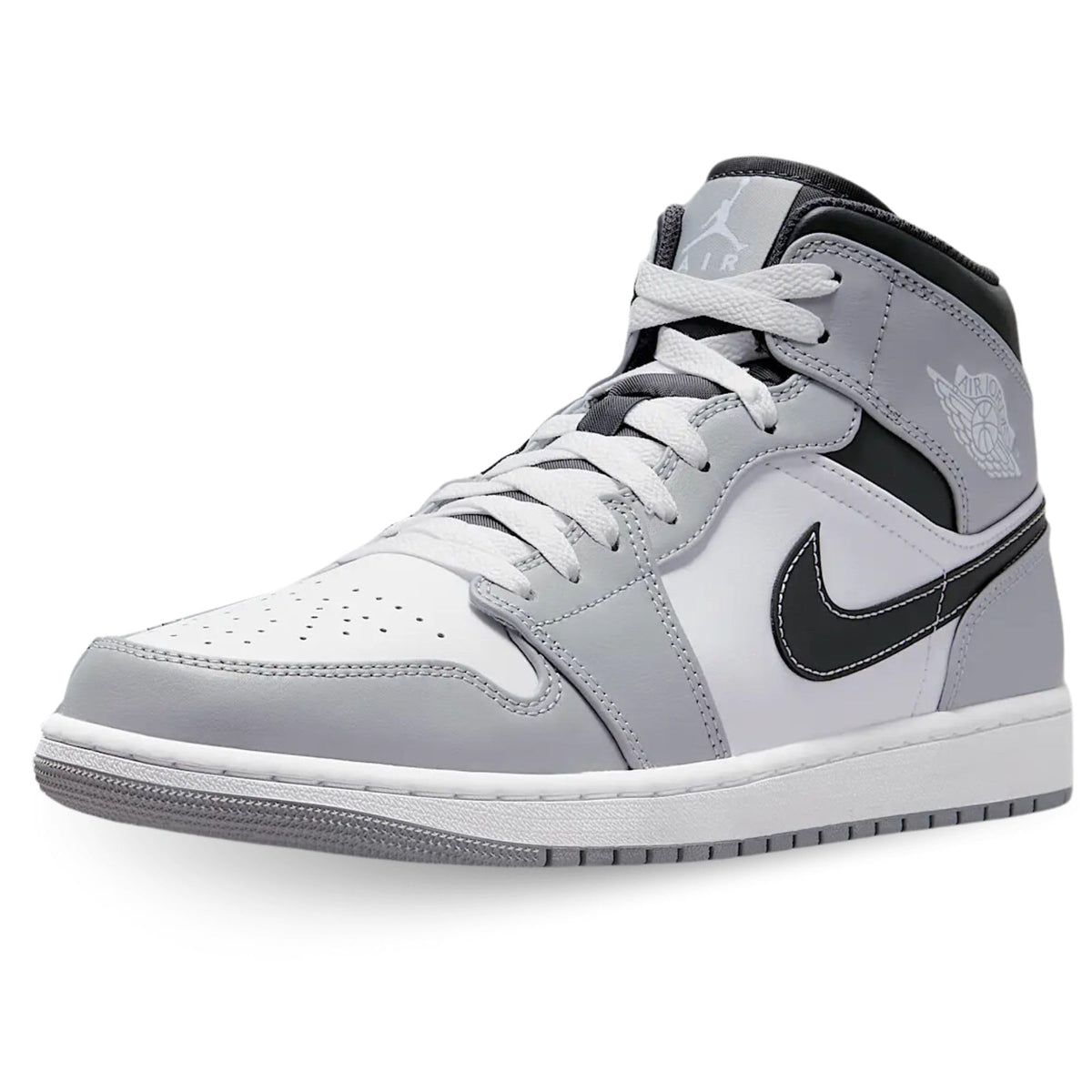 Nike Jordan Mens Air 1 Mid 554724 078 Light Smoke Grey 2.0 - Size 11
