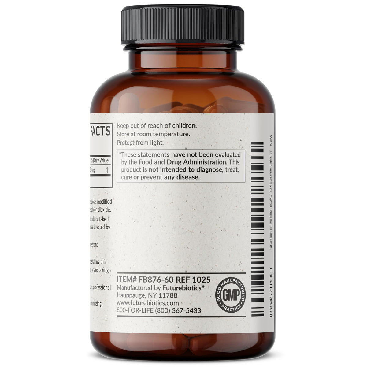 Futurebiotics Rhodiola Rosea Powder Adaptogenic Herb Vegetarian Capsules, 60 Count