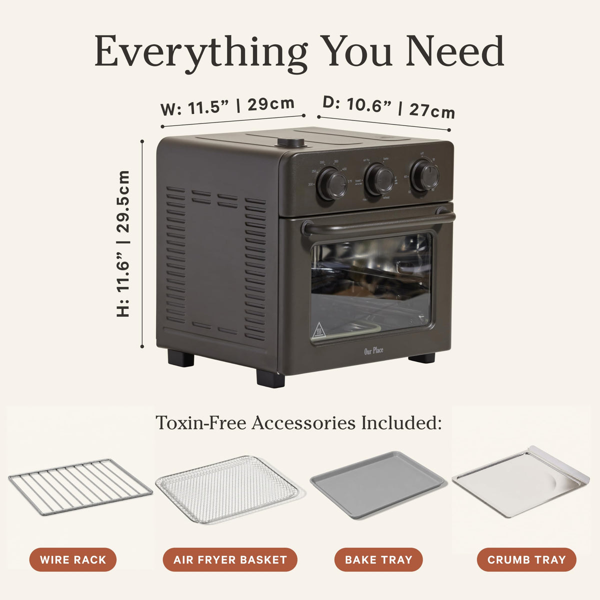 Our Place Wonder Oven, 6-in-1 Air Fryer & Toaster Oven, 2-Rack, 13 Qt
