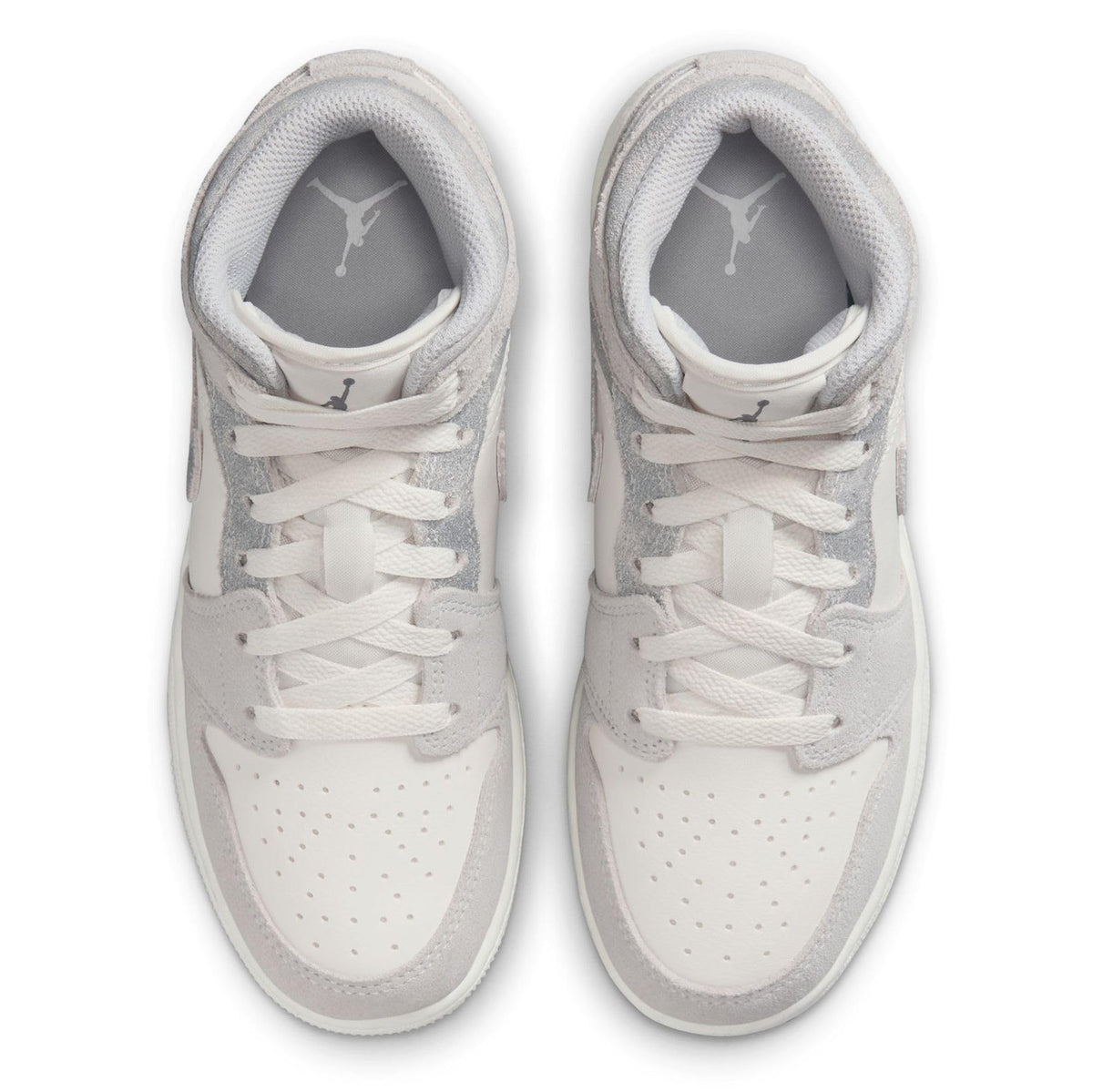 Air Jordan 1 Mid SE Big Kids' Shoes (FQ8088-002, Neutral Grey/Sail/Smoke Grey) Size 6.5