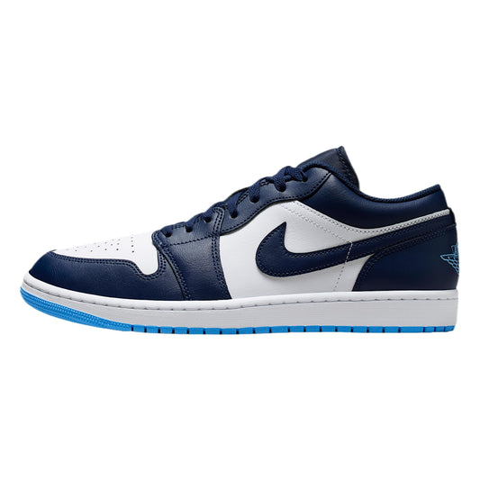 Air Jordan 1 Low Men's Shoes (Midnight Navy/White/University Blue) Size 10