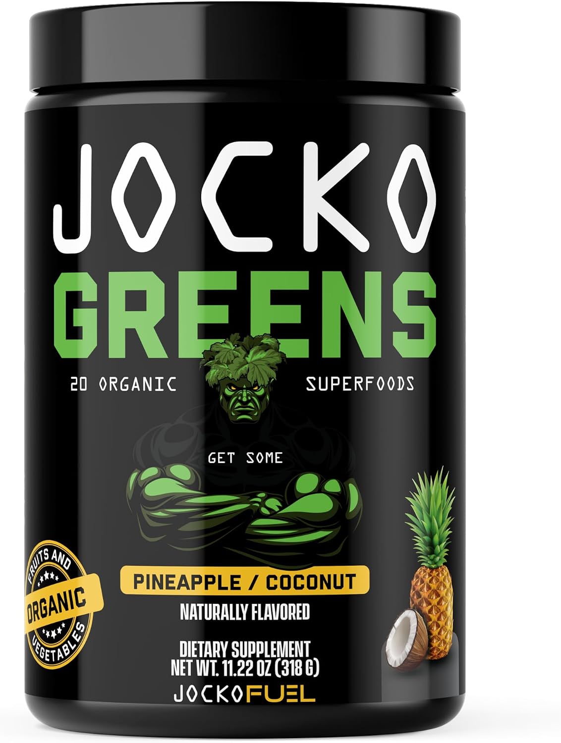 Jocko Fuel Daily Greens Powder - Premium Organic Greens Superfood Powder for Gut Health, Digestion, Bloating, Immune Support with Spirulina, Chlorella, Digestive Enzymes, & Probiotics - 30 Servings