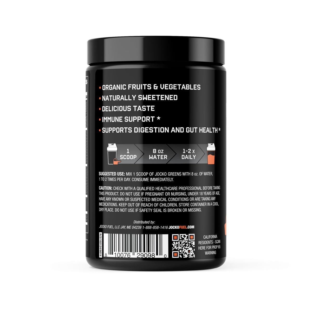 Jocko Fuel Daily Greens Powder - Premium Organic Greens Superfood Powder for Gut Health, Digestion, Bloating, Immune Support with Spirulina, Chlorella, Digestive Enzymes, & Probiotics - 30 Servings