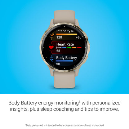 Garmin Venu® 3S, Premium Fitness Smartwatch, 41mm, French Gray