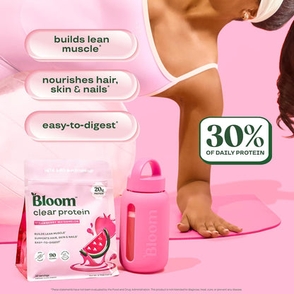 Bloom Strawberry Watermelon Clear Protein and Creatine Gummies Bundle