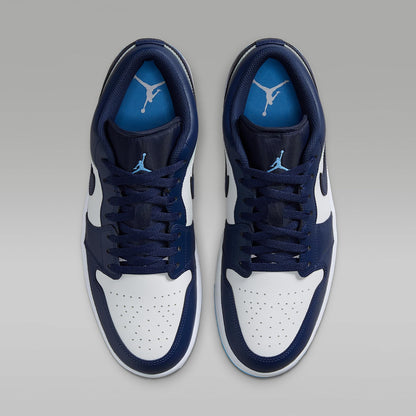 Air Jordan 1 Low Men's Shoes (Midnight Navy/White/University Blue) Size 10
