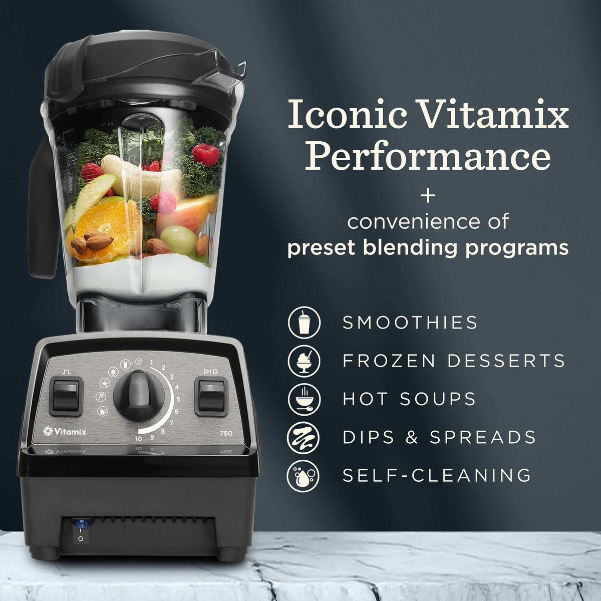 Vitamix Propel Series 750 Professional-Grade Blender, 4 Programs, Slate