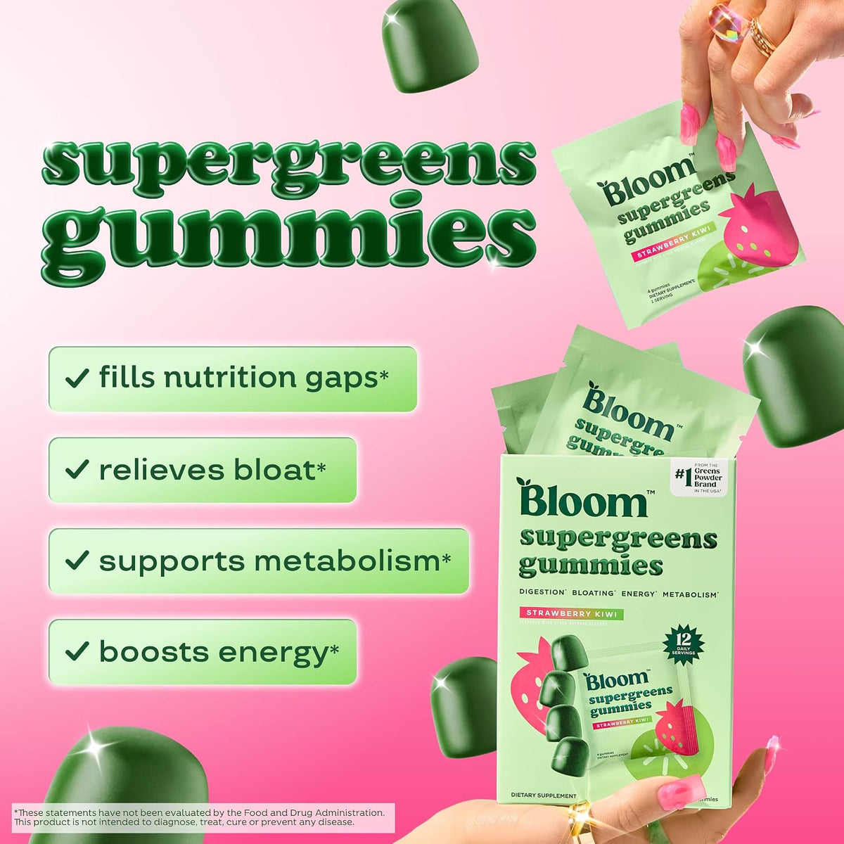 Bloom Super Greens Gummies and Greens Powder Citrus Bundle