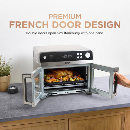 Ninja French Door Premier Air Fry Oven with Cutting Board, Steel, FO103