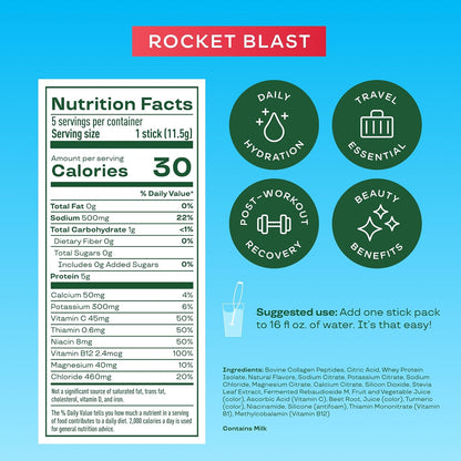 Bloom Energy Sticks Variety Pack and Hydration Sticks Rocket Blast Bundle