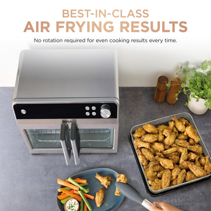 Ninja French Door Premier Air Fry Oven with Cutting Board, Steel, FO103